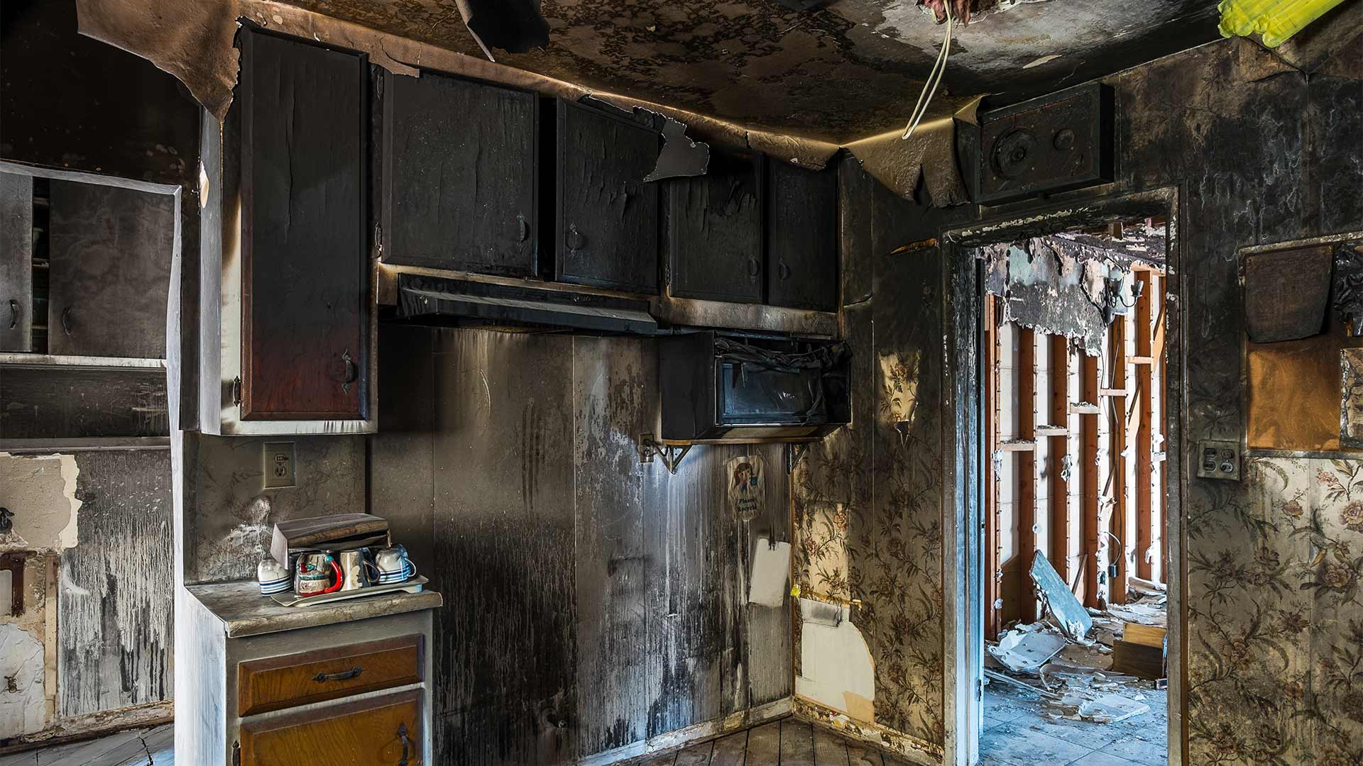residential property interiors burned after fire desert hot springs ca